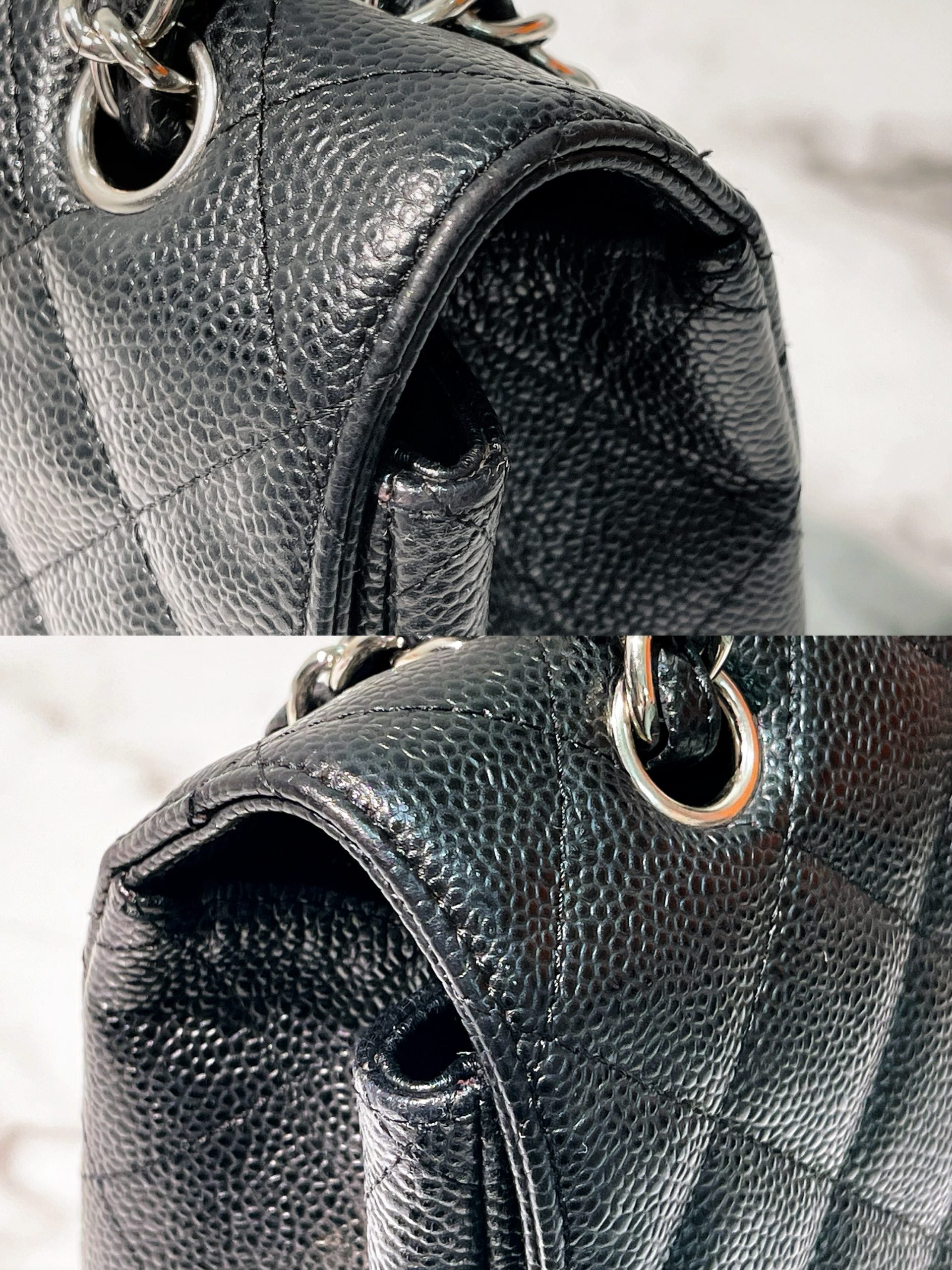 CHANEL CLASSIC FLAP MAXI, BLACK/SILVER