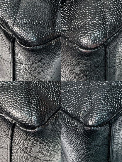 CHANEL CLASSIC FLAP MAXI, BLACK/SILVER