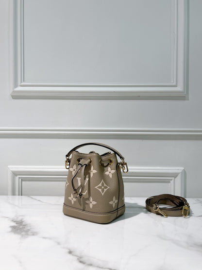 LV NANO NOE, Tourterelle Gray / Cream