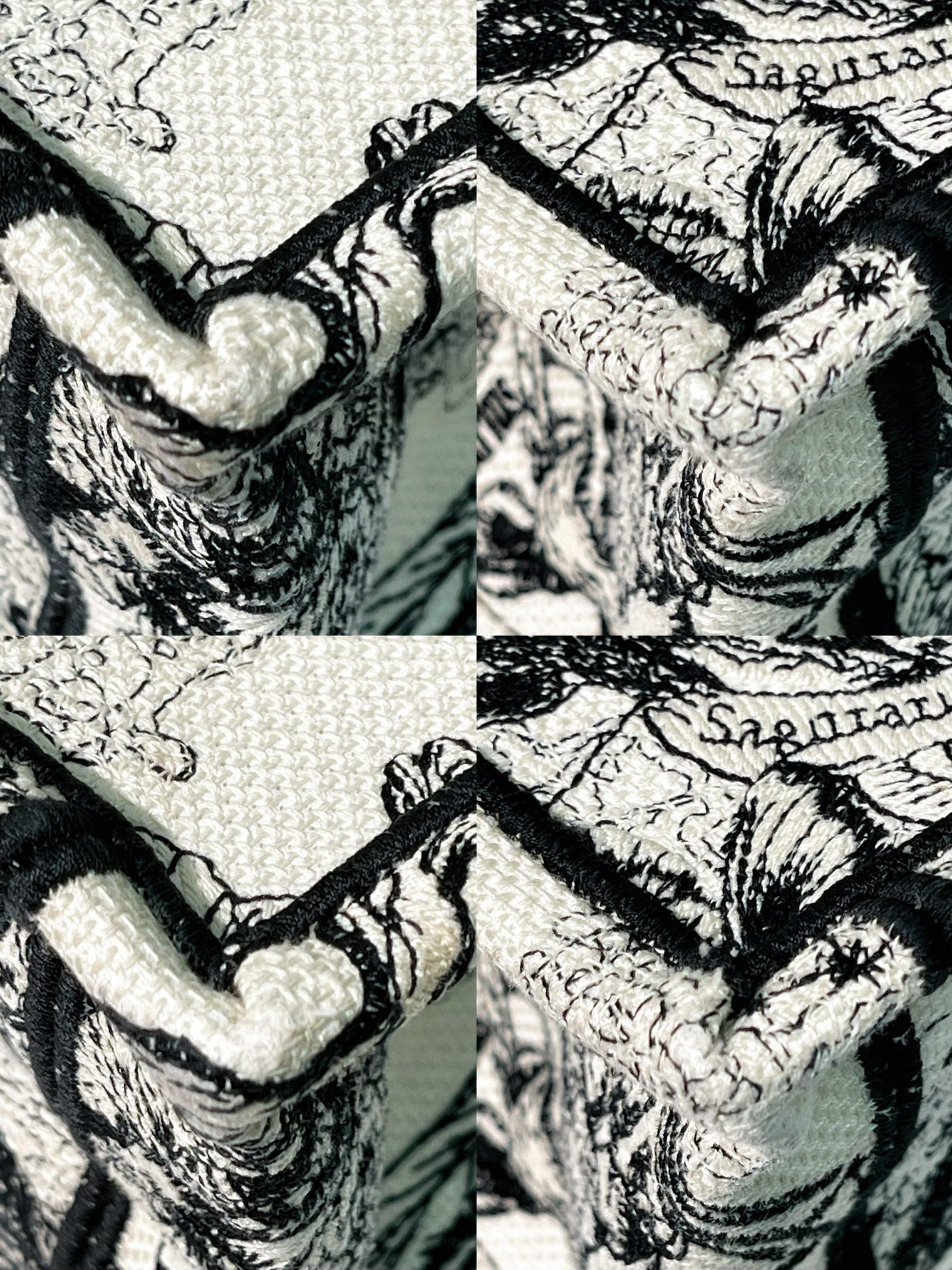 DIOR SMALL BOOK TOTE, Black/Cream