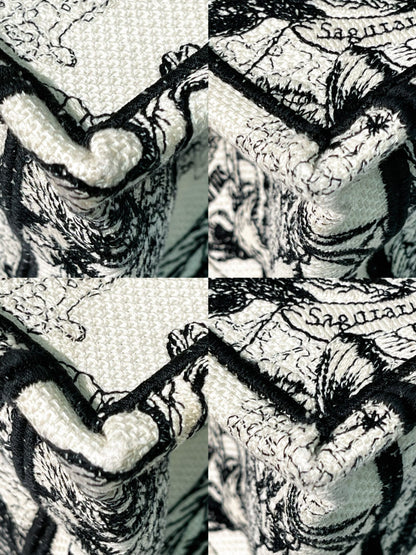 DIOR SMALL BOOK TOTE, Black/Cream