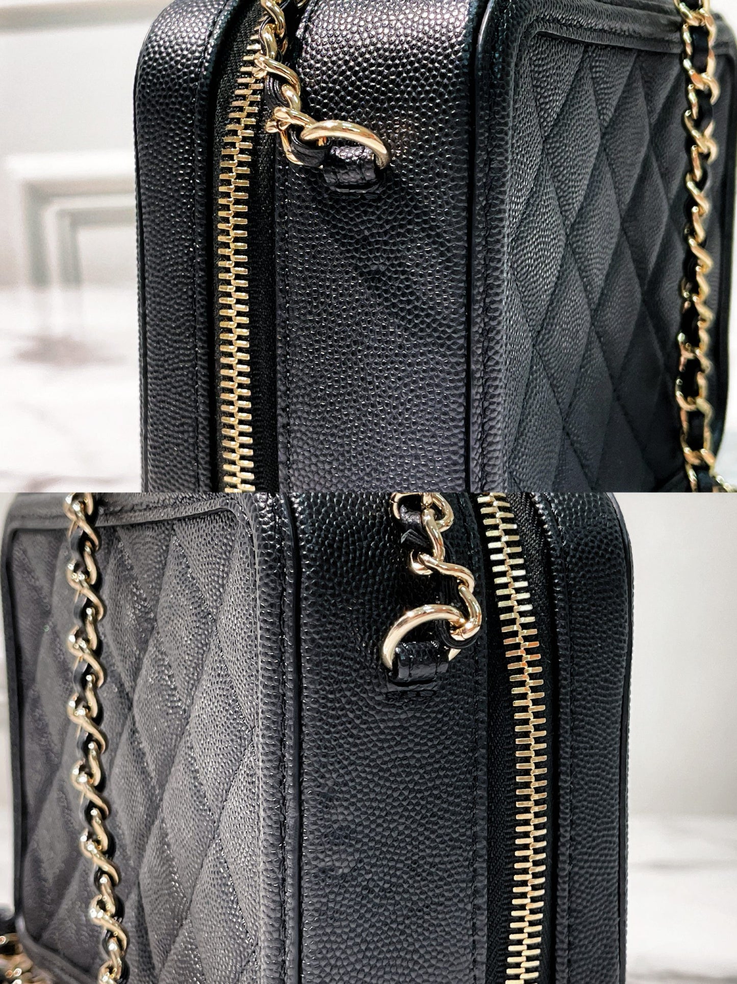 CHANEL SMALL VANITY CASE, Black/Gold