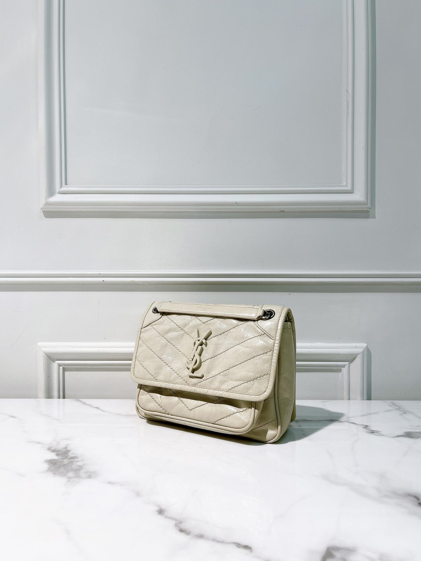 YSL NIKI BABY, White/Silver