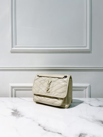 YSL NIKI BABY, White/Silver