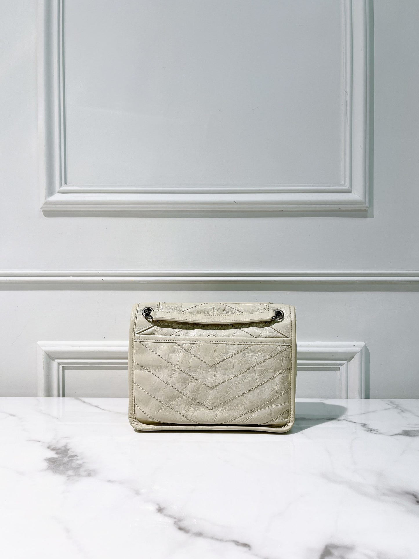 YSL NIKI BABY, White/Silver