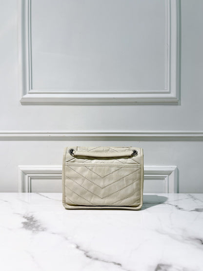 YSL NIKI BABY, White/Silver