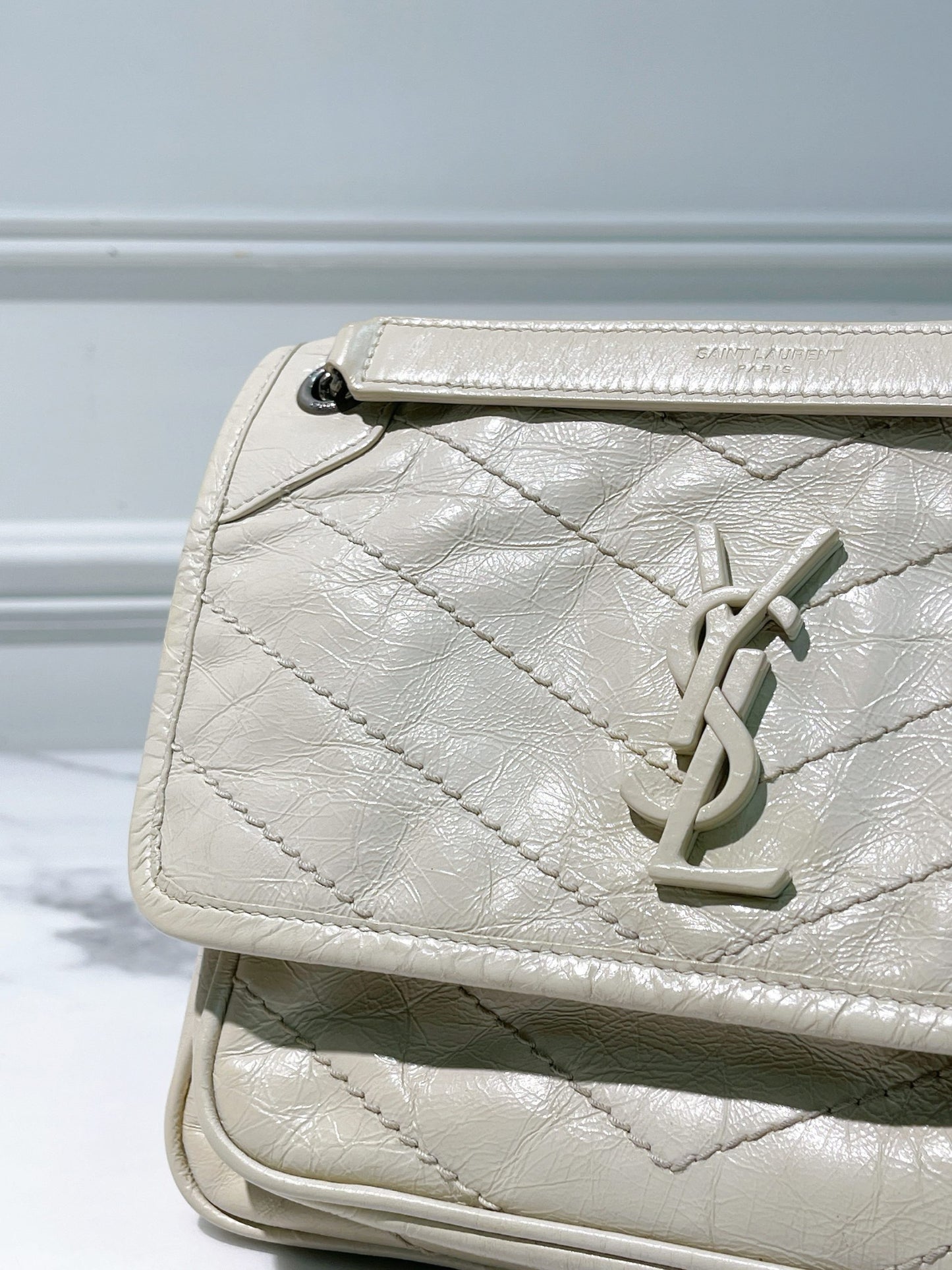 YSL NIKI BABY, White/Silver