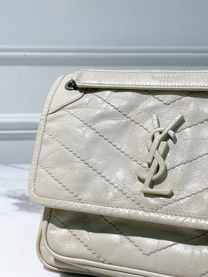 YSL NIKI BABY, White/Silver