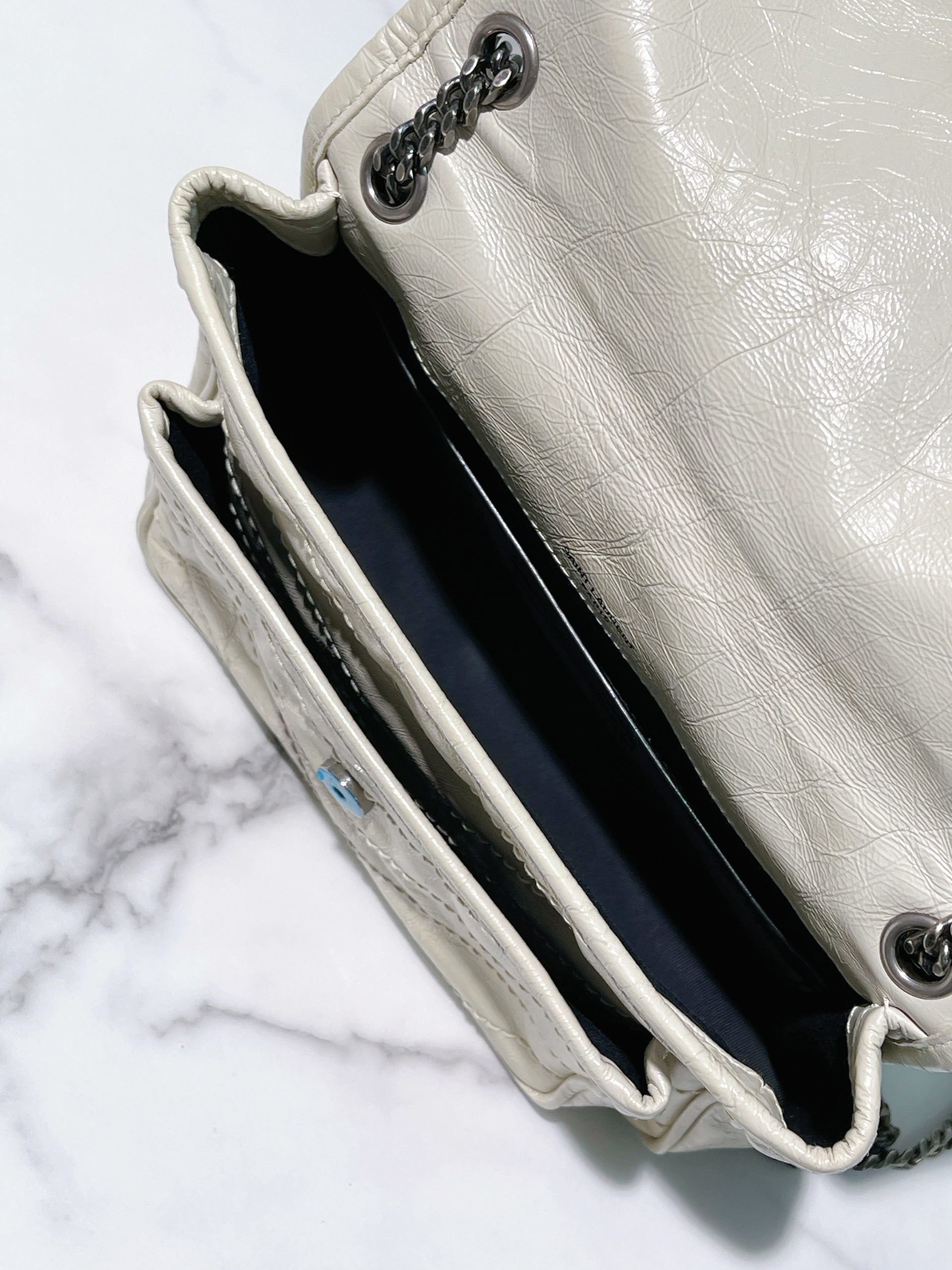 YSL NIKI BABY, White/Silver