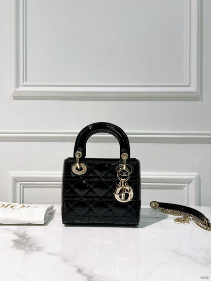 DIOR MINI LADY, Black/Gold