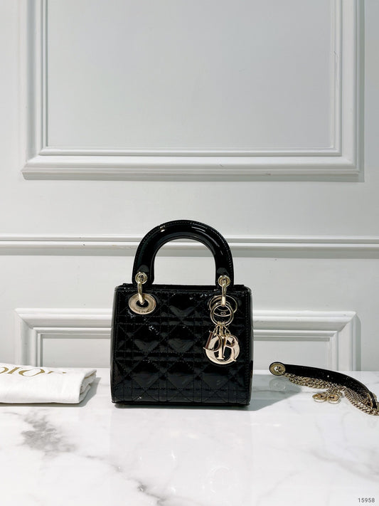 DIOR MINI LADY, Black/Gold