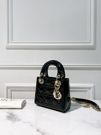 DIOR MINI LADY, Black/Gold