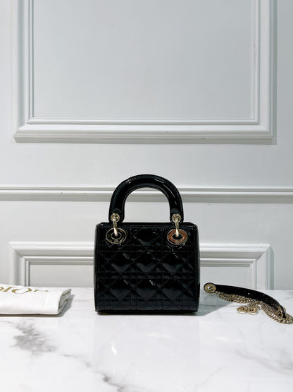 DIOR MINI LADY, Black/Gold