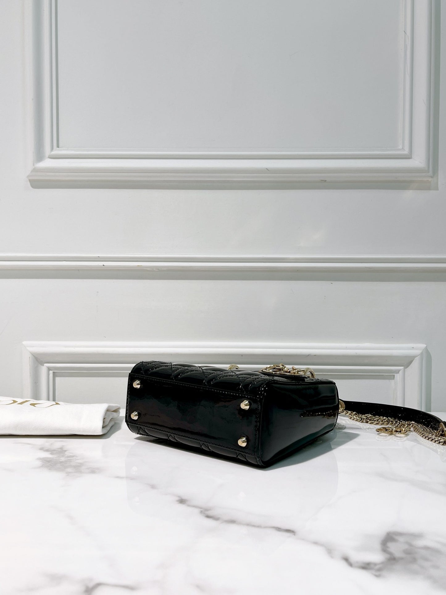 DIOR MINI LADY, Black/Gold