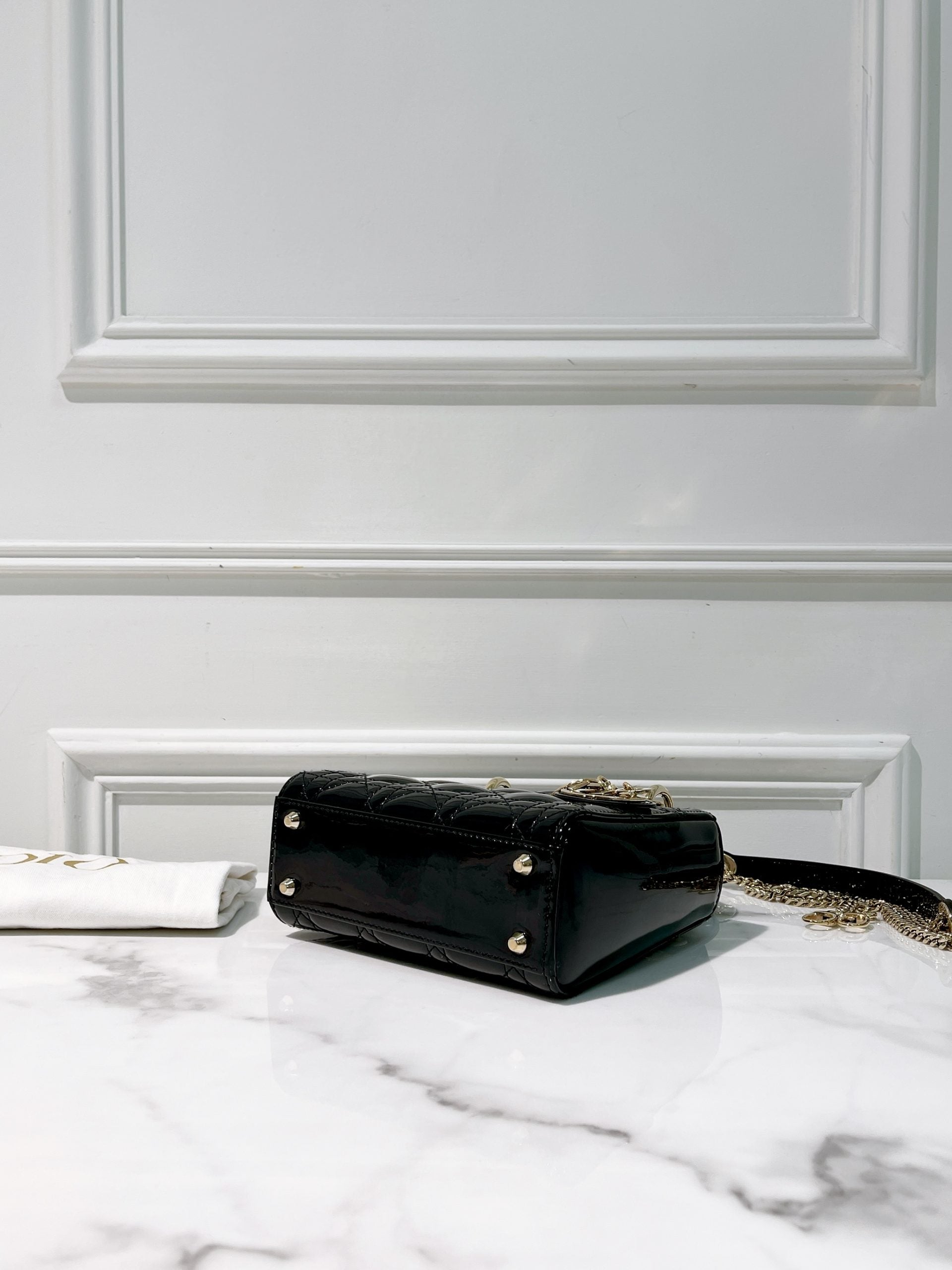 DIOR MINI LADY, Black/Gold