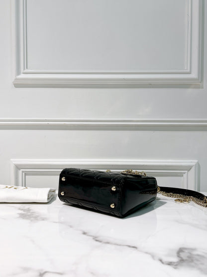 DIOR MINI LADY, Black/Gold