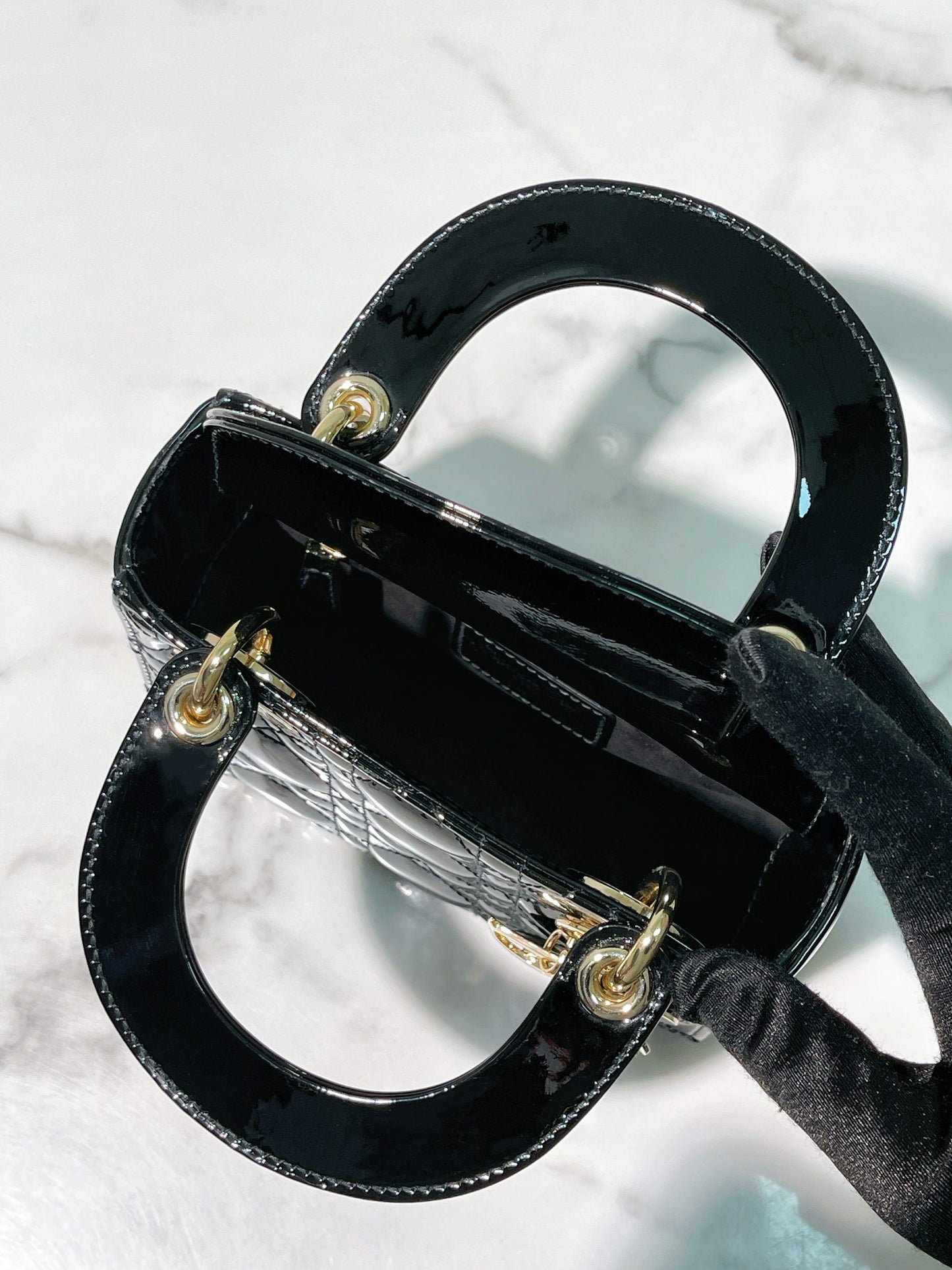 DIOR MINI LADY, Black/Gold