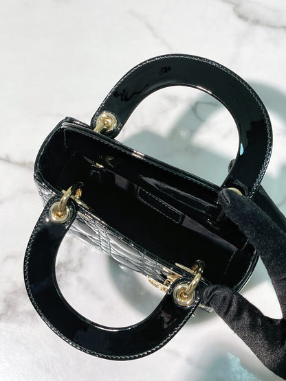 DIOR MINI LADY, Black/Gold