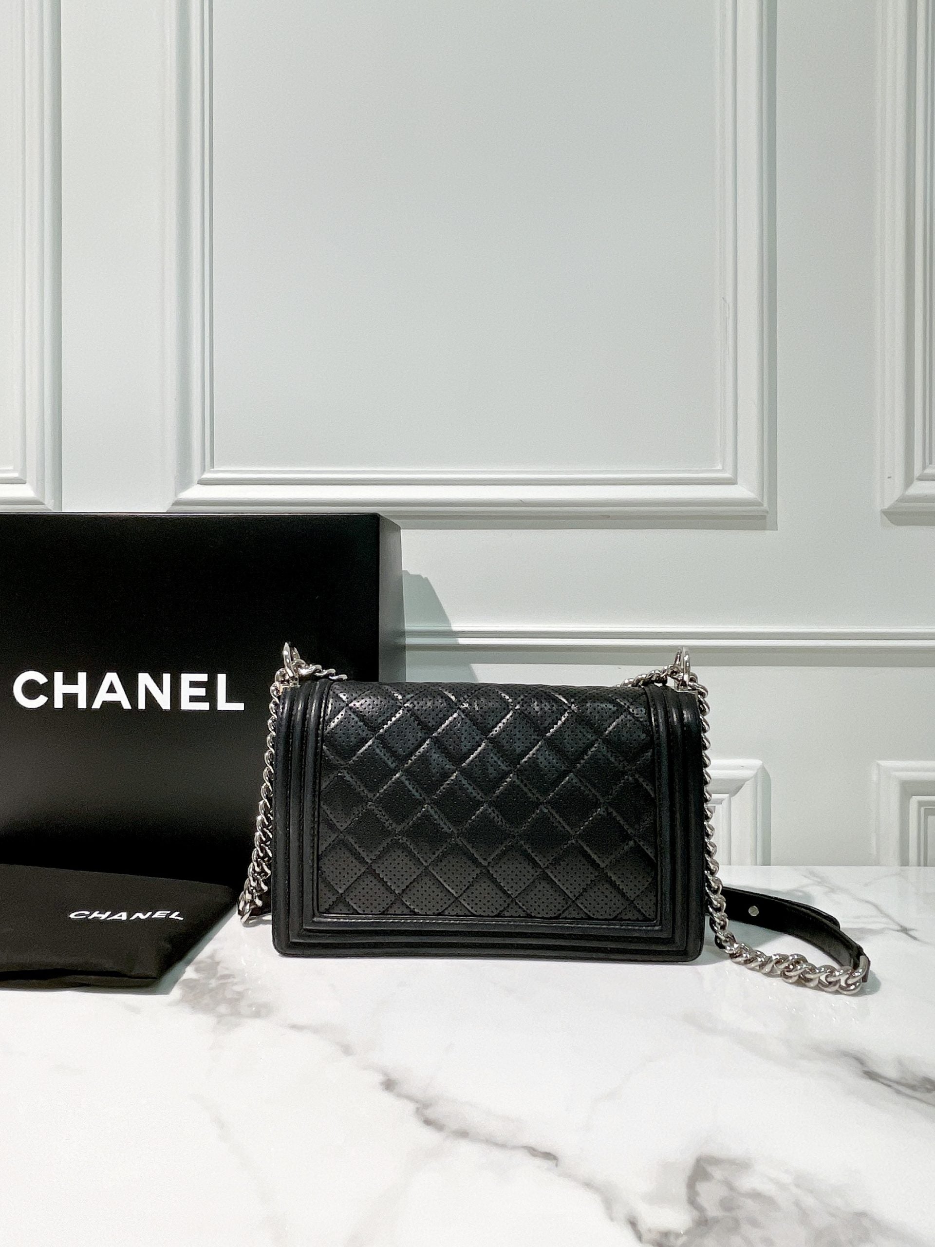CHANEL LEBOY LARGE, Black/Silver