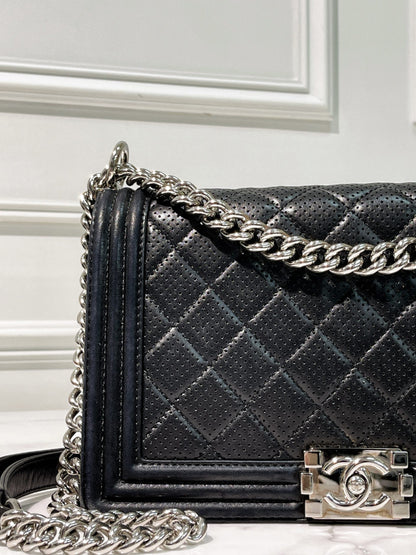 CHANEL LEBOY LARGE, Black/Silver