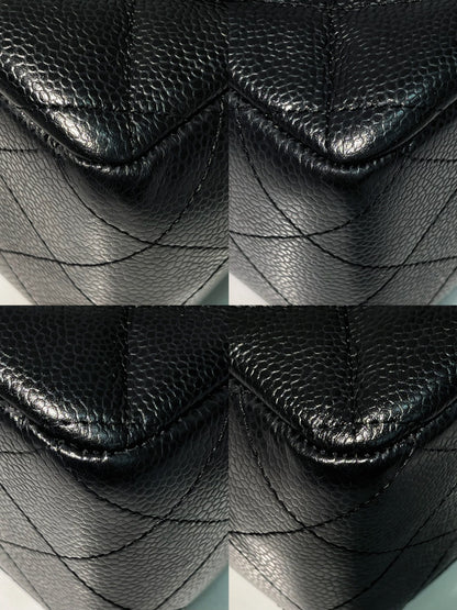 CHANEL SINGLE FLAP JUMBO, Black/Gold