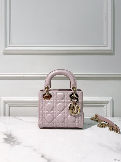 DIOR MINI LADY DIOR, Pink/Gold
