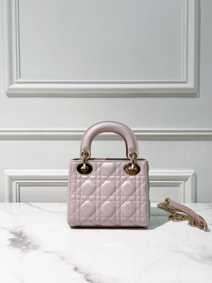 DIOR MINI LADY DIOR, Pink/Gold