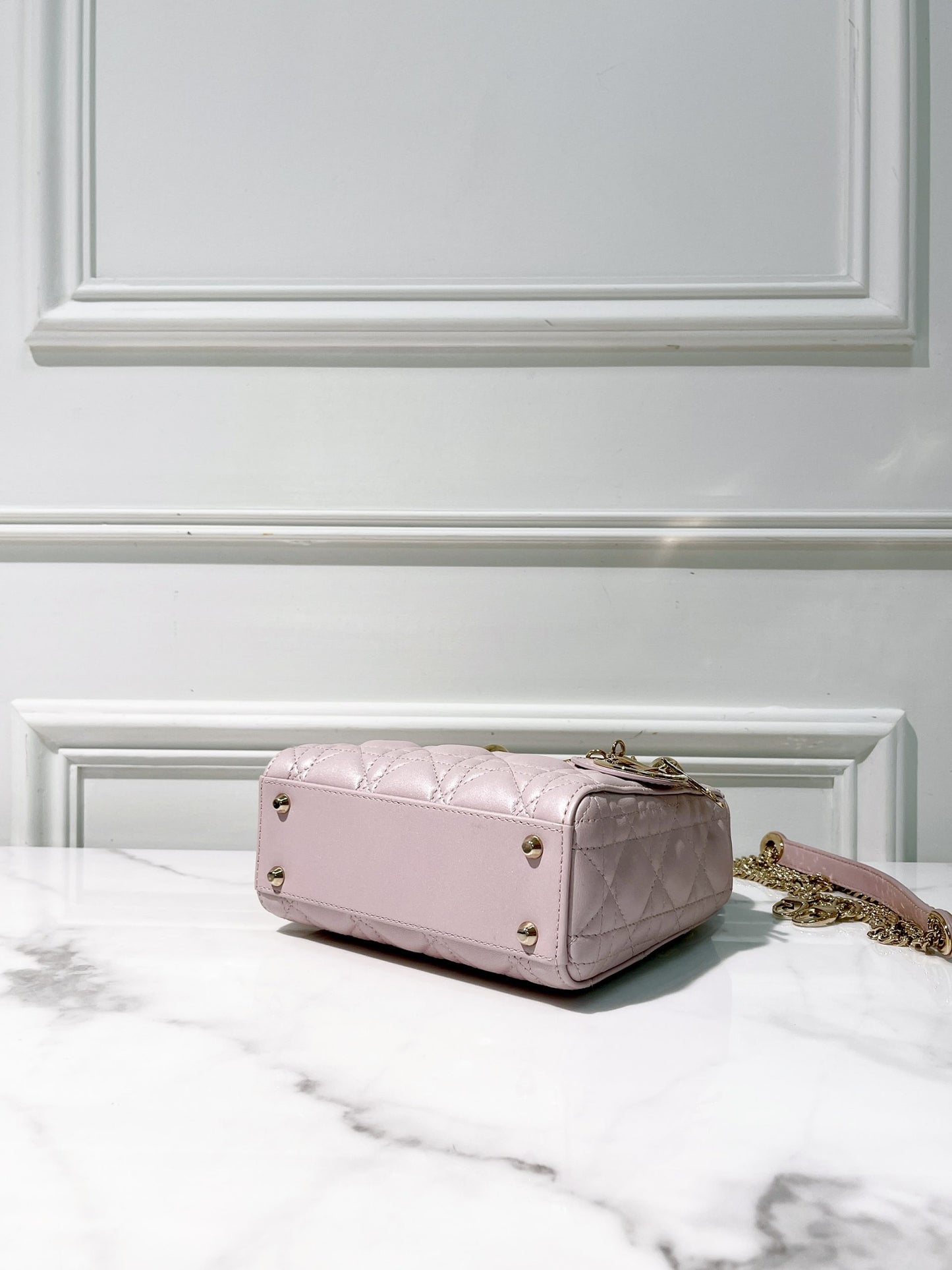 DIOR MINI LADY DIOR, Pink/Gold