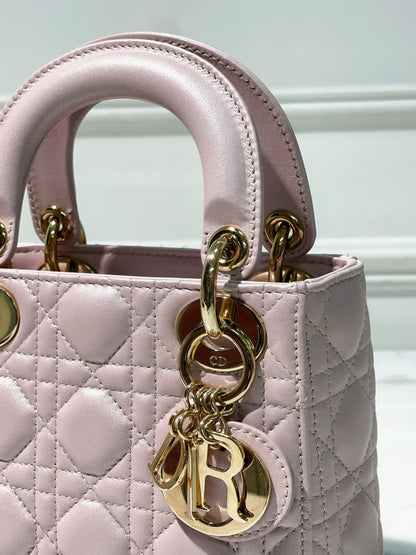 DIOR MINI LADY DIOR, Pink/Gold