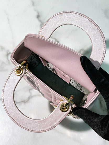 DIOR MINI LADY DIOR, Pink/Gold