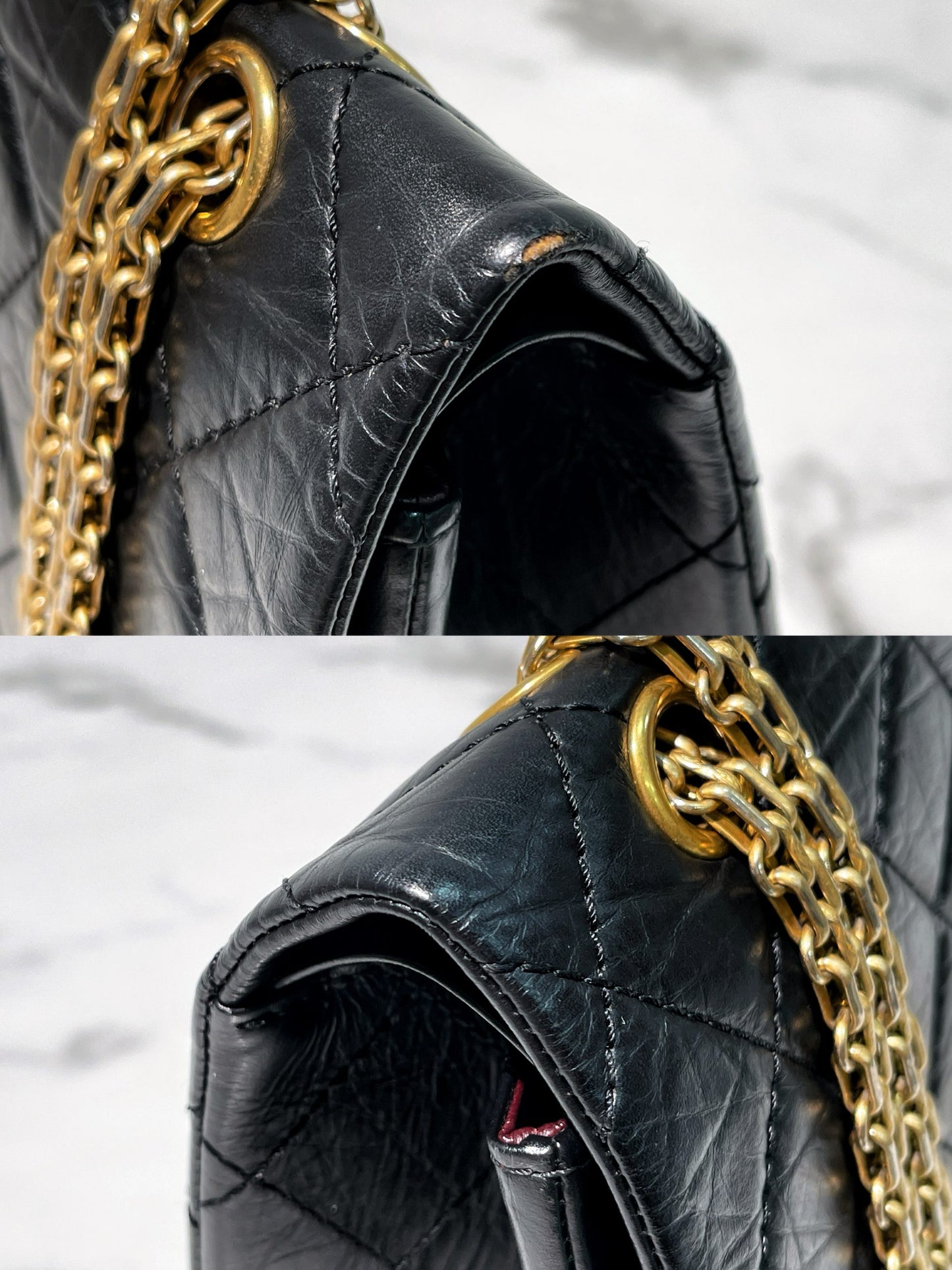 CHANEL MAXI 2.55 HANDBAG, Black/Gold