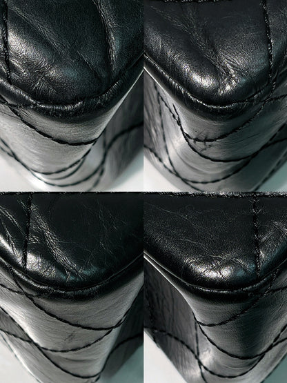 CHANEL MAXI 2.55 HANDBAG, Black/Gold