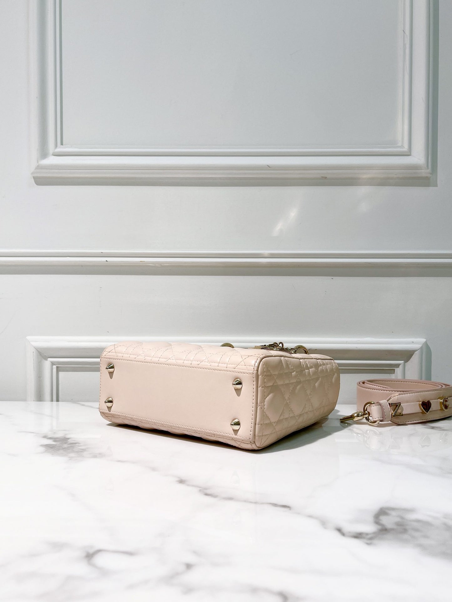 DIOR SMALL LADY DIOR, Pink/Gold