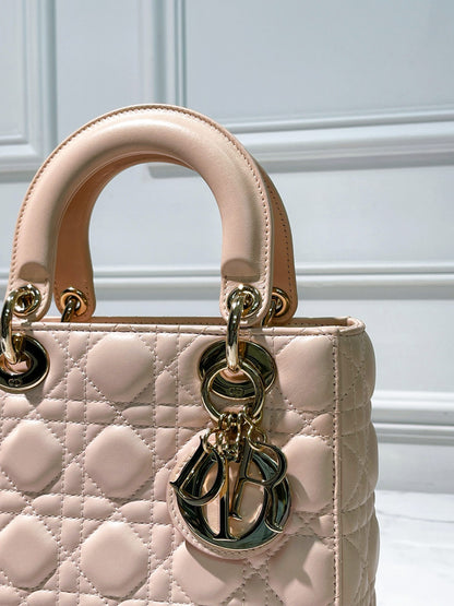 DIOR SMALL LADY DIOR, Pink/Gold