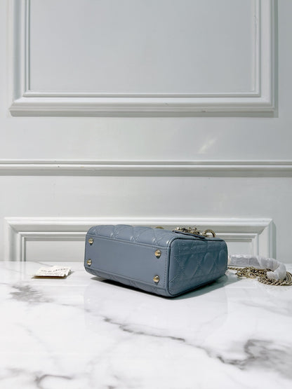 DIOR MINI LADY DIOR, Blue/Gold