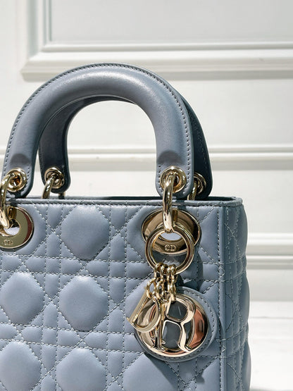 DIOR MINI LADY DIOR, Blue/Gold