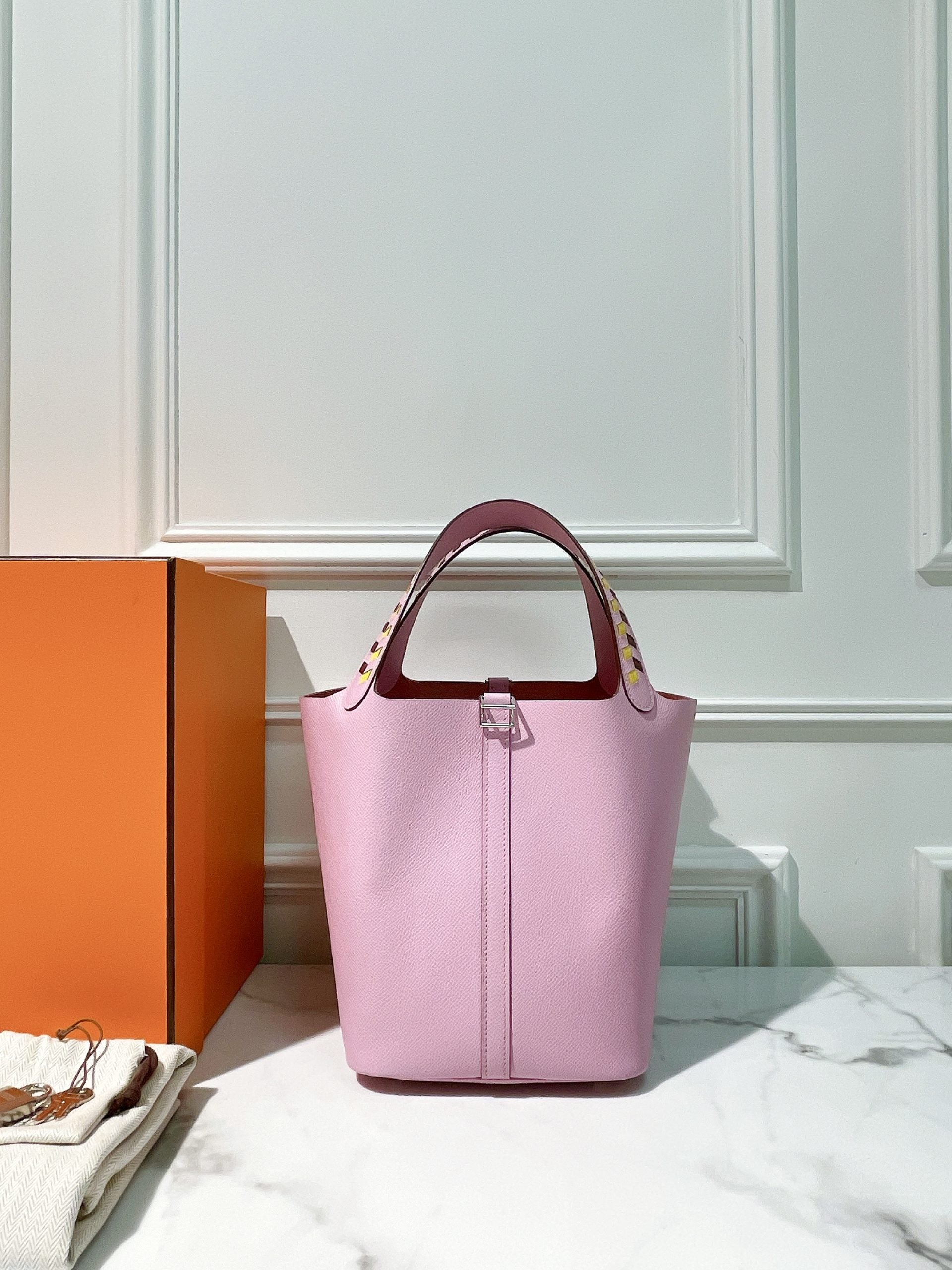 HERMES PICOTIN 22, Mauve Sylvestre/Silver