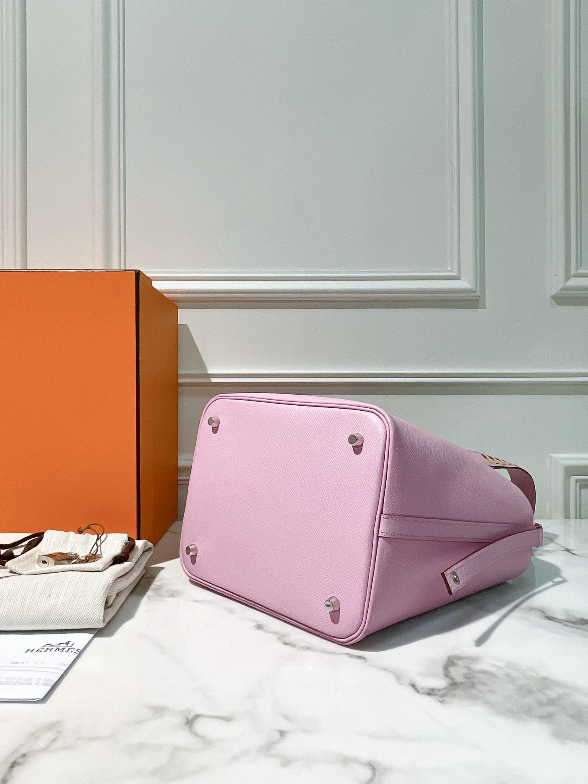 HERMES PICOTIN 22, Mauve Sylvestre/Silver