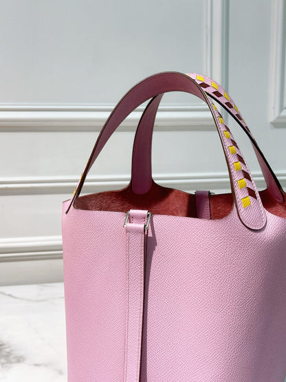 HERMES PICOTIN 22, Mauve Sylvestre/Silver