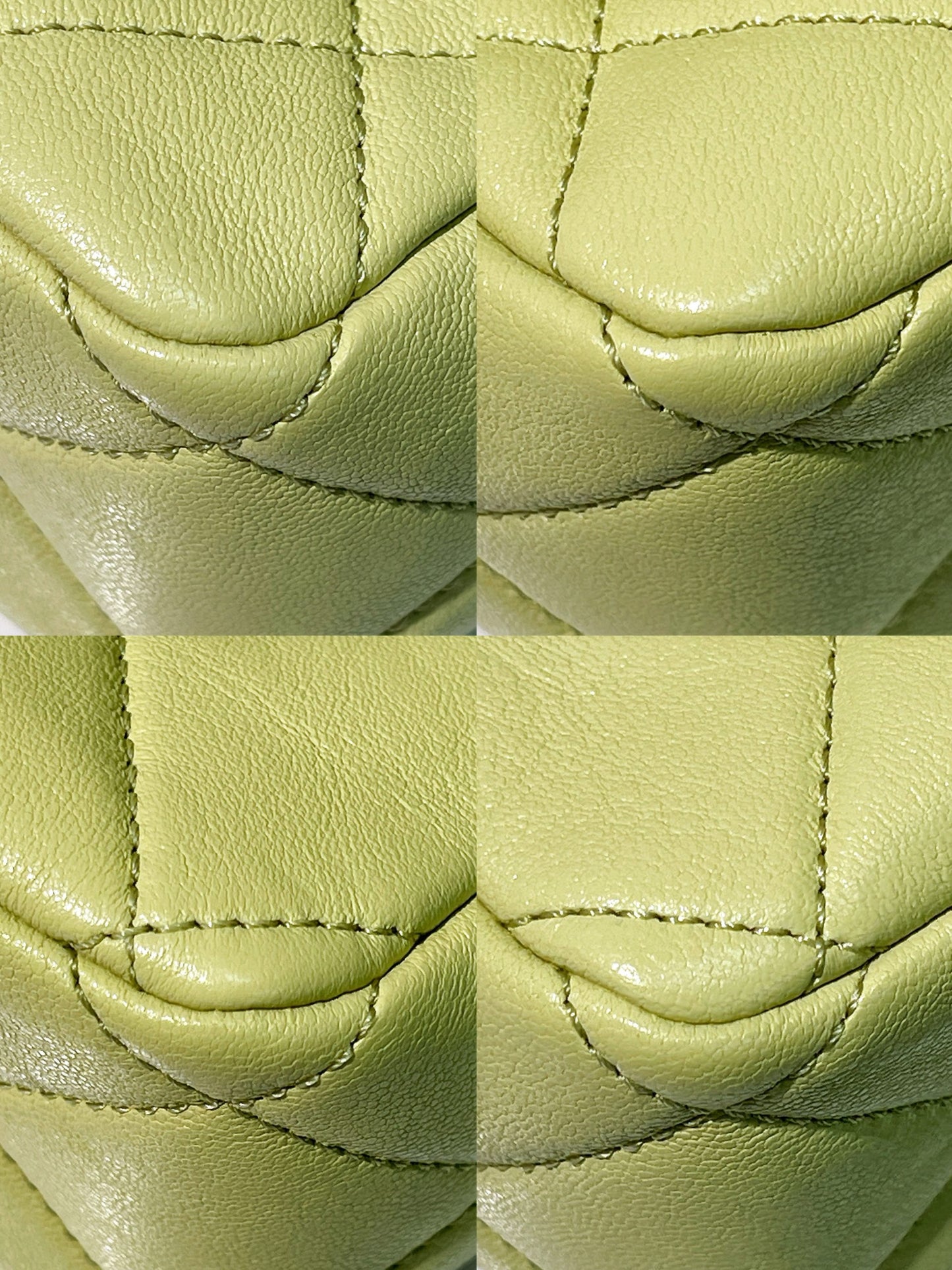 CHANEL 23C MINI SQUARE FLAP, Green/Gold