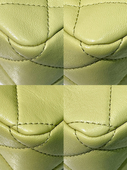 CHANEL 23C MINI SQUARE FLAP, Green/Gold