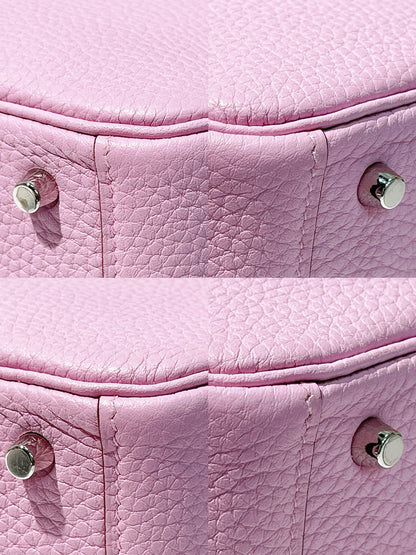 HERMES MINI LINDY, Mauve Sylvestre/Silver