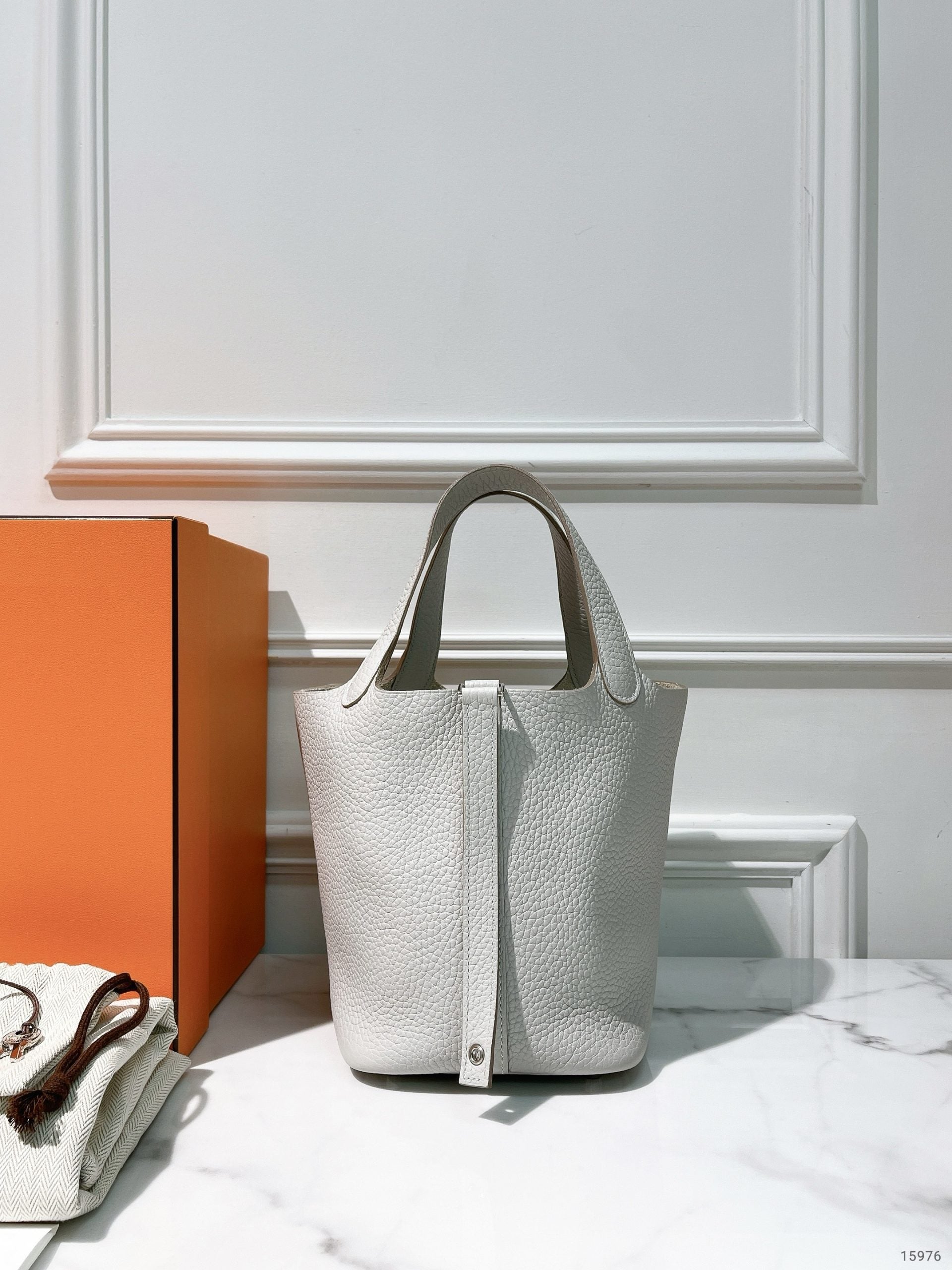 HERMES PICOTIN 18, Gris Perle/Silver