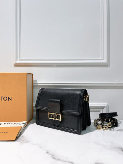 LV DAUPHINE MM, Black/Gold