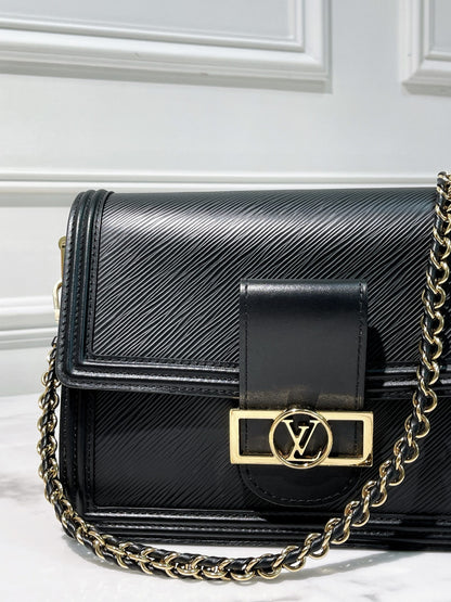 LV DAUPHINE MM, Black/Gold
