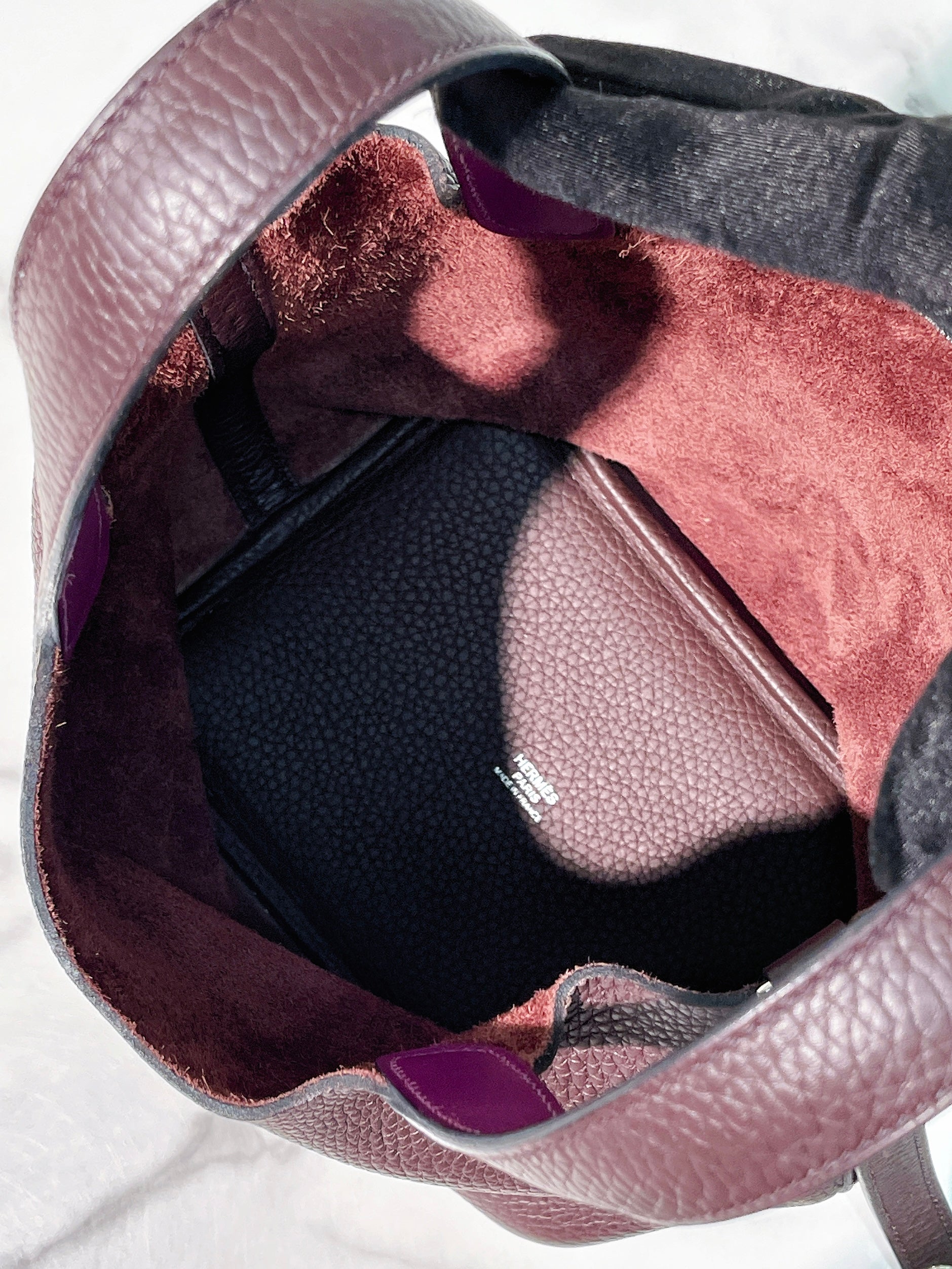 HERMES PICOTIN 18, Rouge Sellier/Anemone/Silver