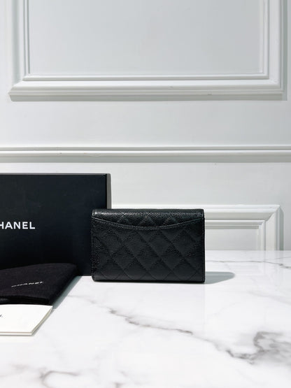 CHANEL CLASSIC WALLET, Black/Gold
