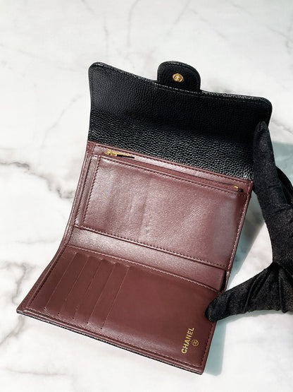 CHANEL CLASSIC WALLET, Black/Gold