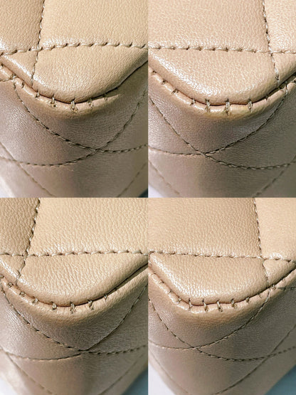 CHANEL CLASSIC FLAP, Beige/Gold