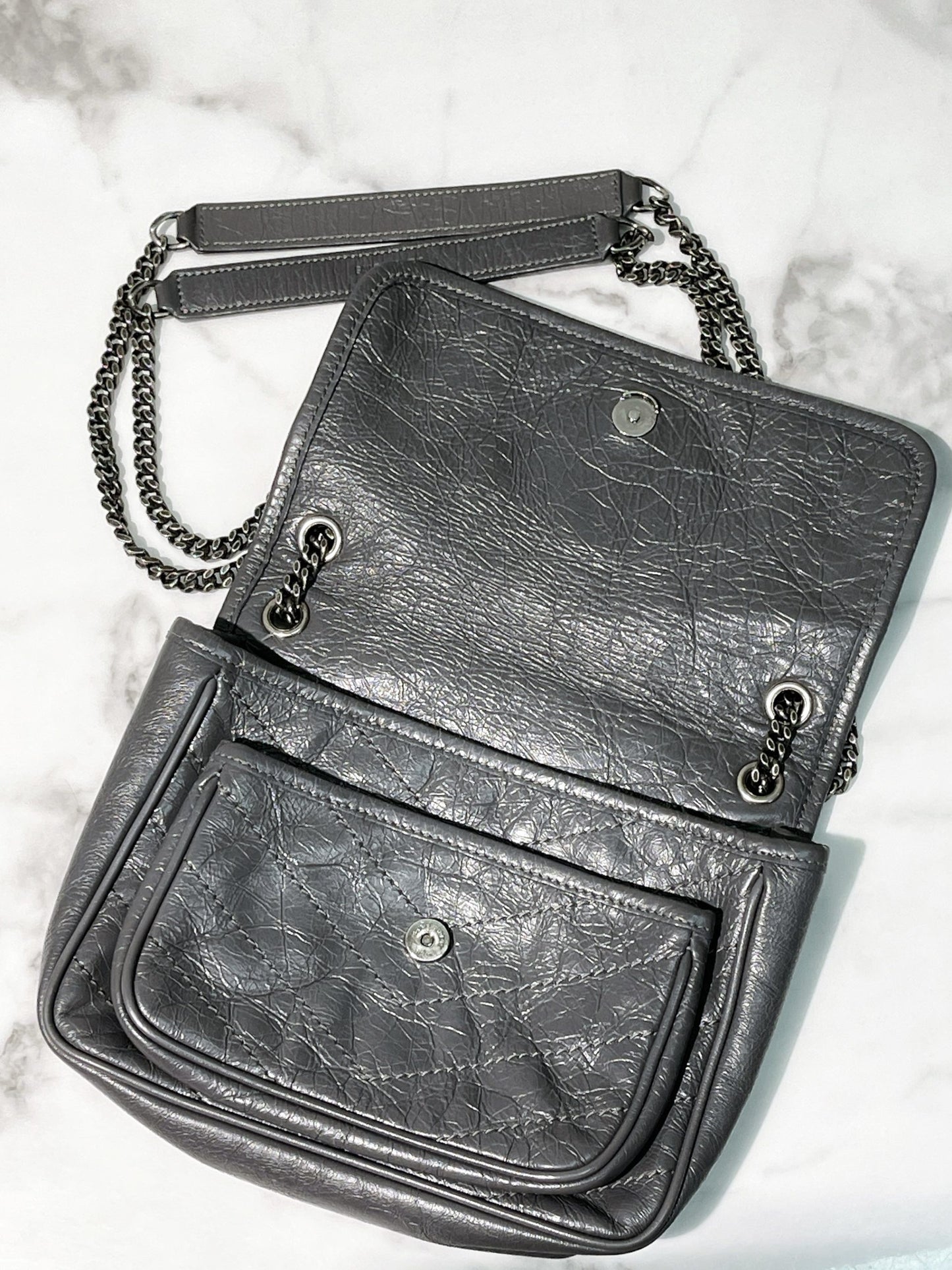 YSL NIKI BABY, Gray/Silver